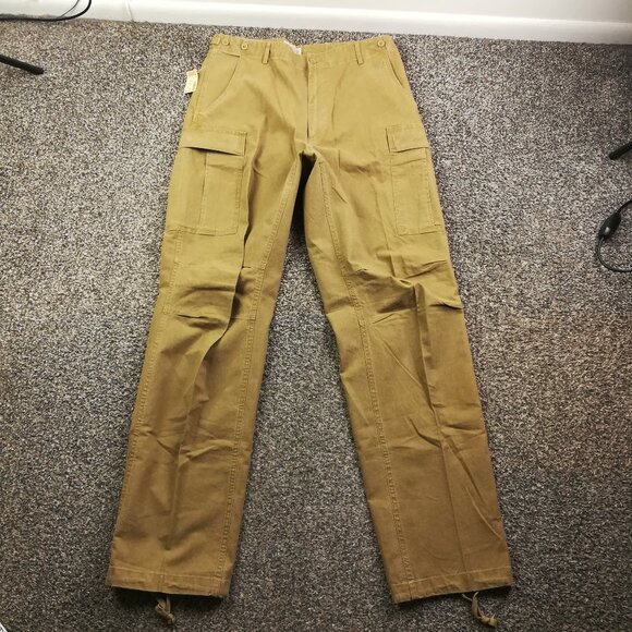 NWT Vintage 80s Banana Republic Pants Safari Cargo Adjustable Waist Cuffs 34x35